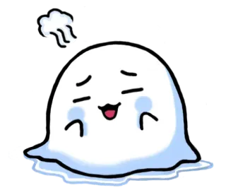 ⛄ 유령, 귀여운, 만화, 으스스한, 할로윈, 귀여운 whatsapp sticker
