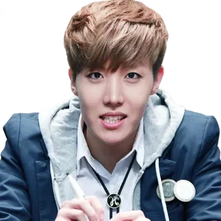 😀 J-Hope J-Hope, BTS, K-pop, cantante, celebrità, artista whatsapp sticker