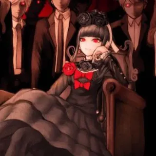 🃏 Celestia Ludenberg Danganronpa Anime, Gótico, Ficção, Personagem, Video game telegram sticker