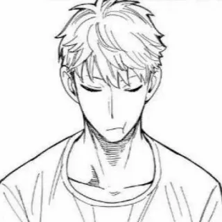 ⬛ anime, manga, cartoon, character, male, portrait whatsapp sticker