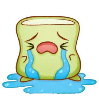 😭 piangere, triste, lacrime, emozione, cartone animato, adesivo whatsapp sticker