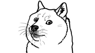 😃 Doge Hund, Meme, Doge, Tier, Haustier, lustig telegram sticker