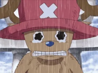 ☺️ Tony Tony Chopper One Piece Tony Tony Chopper, One Piece, anime, piangere, triste, cervo, personaggio telegram sticker