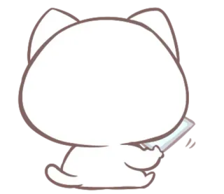 📱 แมว, สัตว์, น่ารัก, สีขาว telegram sticker