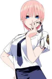 👮‍♀ Anime, Manga, Polizia, Agente, Uniforme, Manette telegram sticker