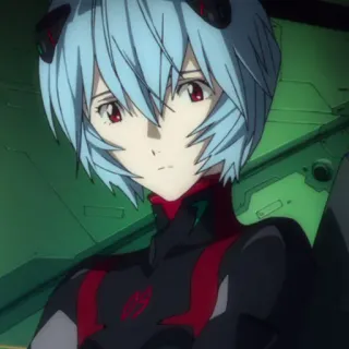 📨 Rei Ayanami Neon Genesis Evangelion Аниме, Персонаж, Портрет, Девушка, Евангелион, Рэй Аянами whatsapp sticker