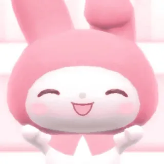 🦕 My Melody fofo, rosa, coelho, kawaii, sanrio, desenho animado whatsapp sticker