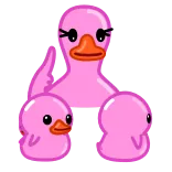 Pink Duck :: @Stickers_Chaos whatsapp stickers