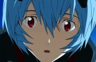 😳 Rei Ayanami Neon Genesis Evangelion anime, rei ayanami, evangelion, manga telegram sticker