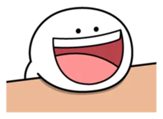 😍 мультфильм, персонаж, белый, счастливый, лицо, анимированный telegram sticker