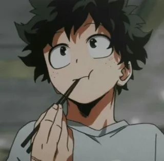 🥦 Izuku Midoriya My Hero Academia Anime, Manga, Personnage, Nourriture, Baguettes telegram sticker