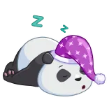 😴 ZZZ panda, endormi, sommeil, mignon, dessin animé, animal, zzz whatsapp sticker