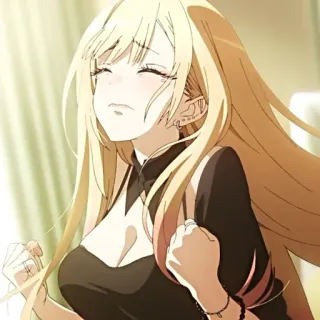 🥟 Marin Kitagawa My Dress-Up Darling anime, manga, cute, blonde, cosplay, girl telegram sticker