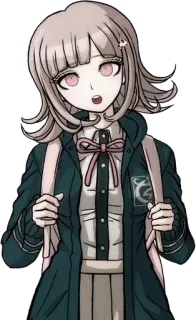 🤨 Chiaki Nanami Danganronpa anime, manga, chiaki nanami, danganronpa, character telegram sticker