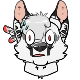 😳 chó, động vật, hoạt hình, nhãn dán, lông telegram sticker