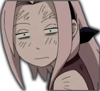 🥴 Sakura Haruno Naruto anime, manga, character, sakura, funny, expression, sakura haruno telegram sticker