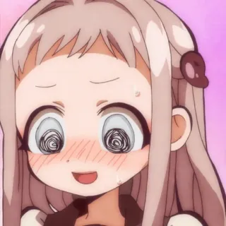 🐠 Nene Yashiro Toilet-bound Hanako-kun Anime, Chibi, Fofo, Garota, Mangá, Escola, Olhos espiral telegram sticker