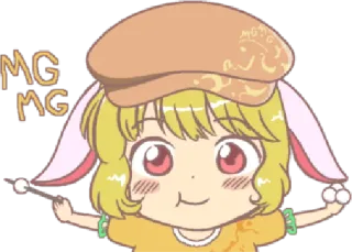 😄 MG
MG anime, cute, bunny ears, kawaii, chibi telegram sticker