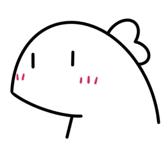 😶 dinosaure, mignon, kawaii, dessin animé, minimaliste, dessin, autocollant whatsapp sticker