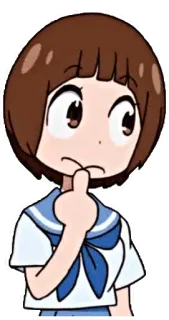 🙄 Mako Mankanshoku Kill la Kill 마코, 킬라킬, 애니메이션, 여자, 생각, 만칸쇼쿠 telegram sticker