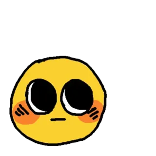 😶 emoji, fofo, tímido, corar telegram sticker