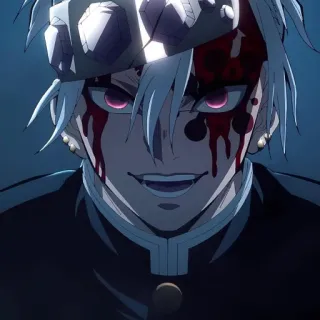 😃 Tengen Uzui Demon Slayer Аниме, Клинок, рассекающий демонов, Тенген Узуй, Кровь, Манга, Аниме персонаж, Боец telegram sticker