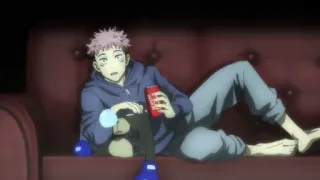 😪 Yuji Itadori Jujutsu Kaisen anime, Yuji Itadori, Jujutsu Kaisen, character, relaxing telegram sticker