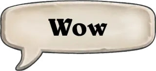 😱 Wow wow, bulle, surprise, étonnement, exclamation whatsapp sticker