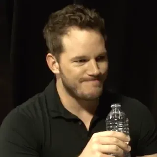 🐁 Chris Pratt Chris Pratt, aktor, selebriti, botol air telegram sticker