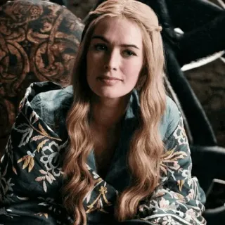 😐 Cersei Lannister Game of Thrones Cersei Lannister, Game of Thrones, fantaisie, reine, blonde, série TV telegram sticker