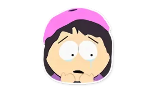 🙍 Wendy Testaburger South Park Wendy Testaburger, South Park, huilen, verdrietig, cartoon telegram sticker