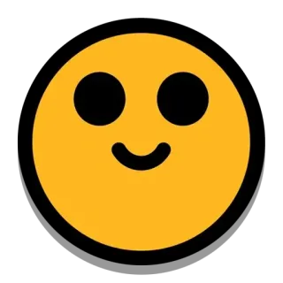 😀 이모지, 스마일리, 노란색, 단순한, 행복한, 원 telegram sticker