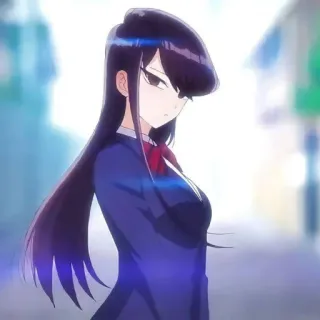 ❓ Komi Shouko Komi Can't Communicate 애니메이션, 코미 양은 커뮤증입니다, 코미 쇼코, 귀여운, 여고생, 만화 telegram sticker