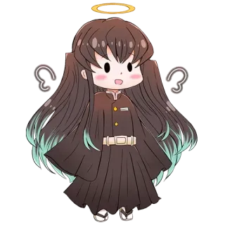 ❄️ Anime, Personaggio, Cartone animato, Angelo, Kawaii, Carino, Adesivo whatsapp sticker