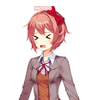 🥴 МИЛООО anime, cute, sticker, female, girl, blush, kawaii telegram sticker