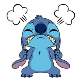 😤 Stitch злой, мультфильм, Стич, Лило и Стич, Дисней, персонаж whatsapp sticker