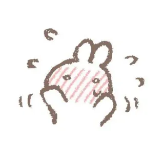 💓 кролик, зайчик, милый, животное, рисунок, иллюстрация whatsapp sticker