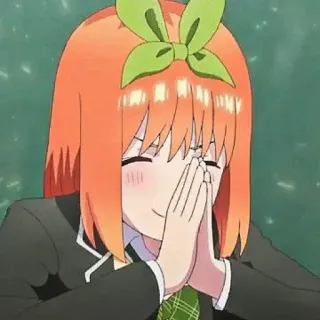 🧩 Yotsuba Nakano The Quintessential Quintuplets Anime, Mignon, Dessin animé, Joyeux, Personnage, Souriant, Yotsuba Nakano telegram sticker
