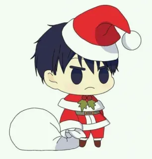 🎅 Chibi, Noël, Père Noël, mignon, fêtes whatsapp sticker
