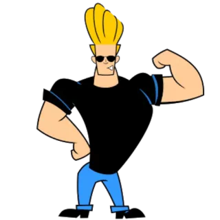 💪 Johnny Bravo мультфильм, 90-е, анимация whatsapp sticker