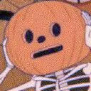 🦴 ハロウィン, 骸骨, カボチャ, 怖い, 秋 telegram sticker