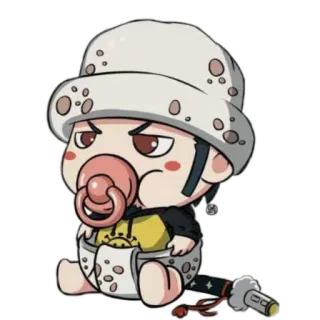 😚 Trafalgar Law One Piece anime, one piece, trafalgar law, manga, sticker, cartoon telegram sticker