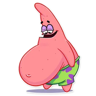 🤤 Patrick Star Spongebob Squarepants การ์ตูน, ตัวละคร, อนิเมชั่น, แพทริก สตาร์, สพันจ์บ็อบ telegram sticker