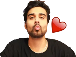 ❤ homem, coração, beijo, amor, emoji telegram sticker