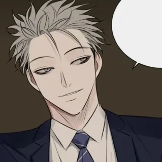 🕸 homme, costume, animé, sourire narquois whatsapp sticker