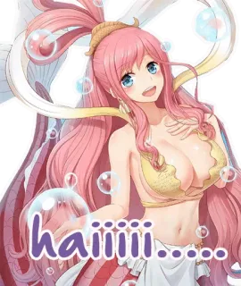 👋 haiiiii..... Anime, Sereia, Fofo, Cabelo Rosa, Menina whatsapp sticker