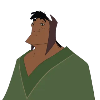 🤔 Kronk The Emperor's New Groove Kronk, Disney, A Nova Onda do Imperador, Desenho animado, Personagem telegram sticker