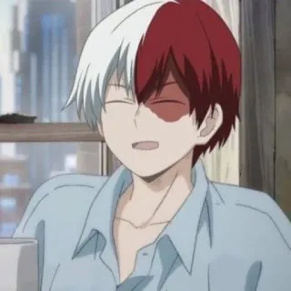 ❄️ Shoto Todoroki My Hero Academia Anime, Shoto Todoroki, My Hero Academia, Bohater, Quirk, Uczeń telegram sticker