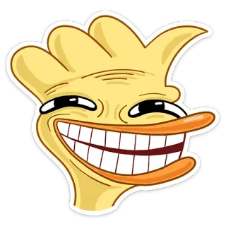 😁 pato, meme, divertido, internet, dibujos animados, expresión, humor whatsapp sticker