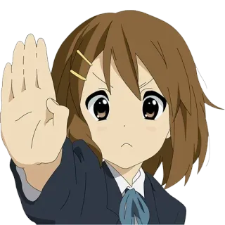 🖐 Anime, Fille, Personnage, Stop, Main whatsapp sticker